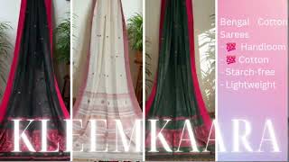 Starch-free Baluchari Cotton Saree Showcase | Handloom Heritage by Kleemkaara