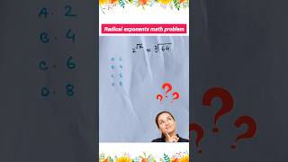 Amazing radical exponents math problem #shorts #mathematics #exponents #radicalexpression #olympaid
