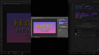 Happy New Year 2024 text Design In Photoshop | Faraz GFX Design #shortsvideo