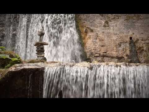 Beautiful waterfall in Bucegi mountains, Romania