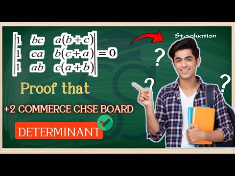 Master Determinants for +2 Commerce | Complete Proof Guide for CHSE Board!#st.soluation#khansir