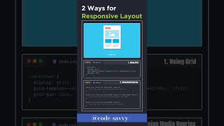 Two ways for responsive Layout #programming #codingmotivaion #computerprogrammer #trending #css