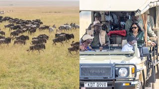 President Ruto enjoys a drive at Maasai Mara national park amid wildebeest migration!!