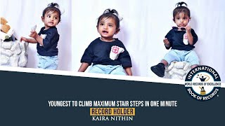 YOUNGEST TO CLIMB MAXIMUM STAIR STEPS IN ONE MINUTE