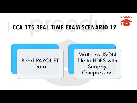 CCA 175 Real Time Exam Scenario 12 | Read PARQUET Data | Save as JSON with Snappy Compression