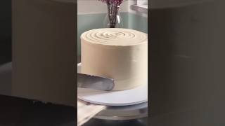 vanilla cake decorating #shorts #cake #homebaker
