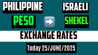 Philippine Peso to Israeli Shekel Currency Exchange Rates Today 25 June 2025