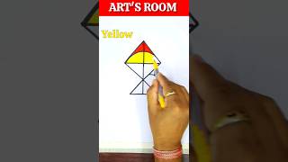 How To Colour A Kite | Easy Colouring Tutorial For Beginners #shorts #youtubeshorts #artsroom