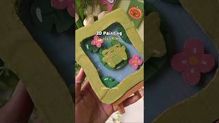 Cute 3D Painting idea using cardboard 🐸 #viralvideo #diy #cardboardcrafts #paintingideas
