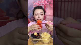 【咀嚼音/eating sounds】Eating Tobiko Eggs | ASMR Eating Black Tiger Shrimp | ブラックタイガーシュリンプを食べるASMR #0789