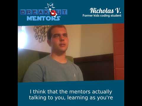 Kids coding student looks back at learning with Breakout Mentors