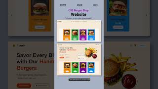 Burger Restaurant Website with CSS #mzcode01 #website #css #cssprojects #shorts