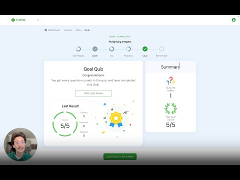 Redesigned Goals on Complete Mathematics TUTOR - Release Video