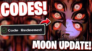 EVERY MOON UPDATE CODES IN AETHER ADVENTURE - ROBLOX AETHER ADVENTURE CODES