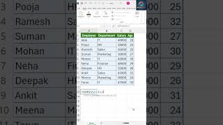 How to Use Sort Function in Excel #shortsvideo #excel #spreadsheetmagic #exceltips #viralvideo