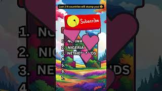 Can You Name All Countries That Start with N in 60 seconds? 🌍🧠
