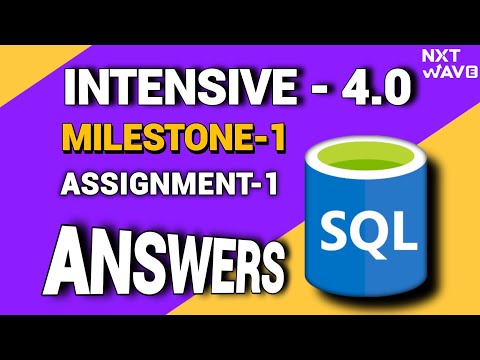 INTENSIVE 2.0|| Milestone - 1|| Assignment -1 || NxtWave || CCBP #sql #codere #viral #youtube #video