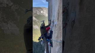 Teaching Gravity labs how to hand drill a bolt! 💥🔨 #climbing #yosemitenationalpark #rockclimbing