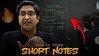 Best Ways to make effective Short Notes 🔥| How to make Short Notes | Sachin Sir | Physics Wallah