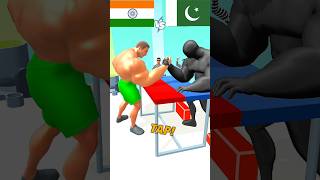 India 🇮🇳 vs Pakistan 🇵🇰 Arm Wrestling Battle 💪🔥 | Who Will Win? #shorts ##viralshorts #gaming