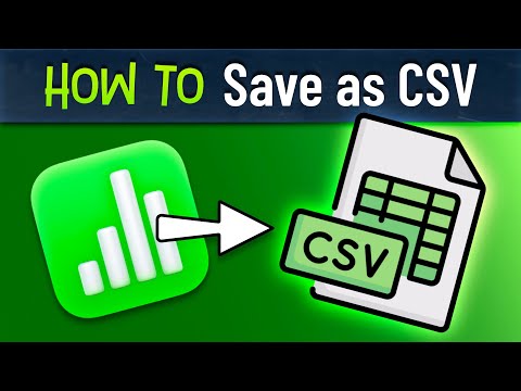How to Save as CSV in Apple Numbers on Mac