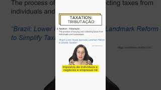 Como dizer taxação em inglês #inglês #ingles #vocabulary #businessenglish #pronunciation