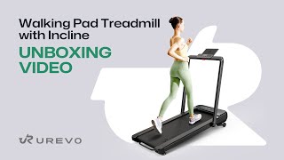 UREVO Strol 2S Pro Walking Pad Treadmill with Incline UNBOXING VIDEO URTM036