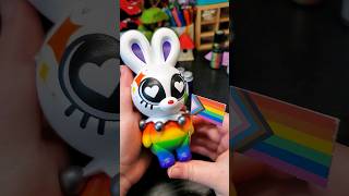 This is my one-man pride parade 🌈✨️ #arttoy #artdoll #rainbow #clown #art
