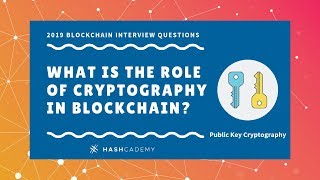What is the role of cryptography in blockchain? (Public Key Cryptography)