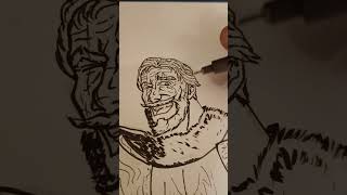 INKING MY CHARACTERS FOR PRACTICE PT.6: CROSSWUD #inking #lineart #lineweight