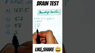 Percentage Question [Brain Test] #letsdomath #mathproblems #puzzle #trending #shorts #mathshorts