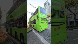 A double-decker bus passes in front of Bugis Station. #bugis #singapore #doubledecker #bus