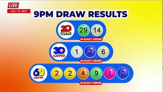 [LIVE] PCSO 9:00 PM Lotto Draw - July 10, 2025