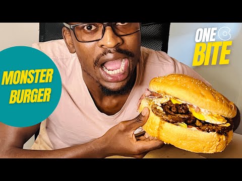Grill King MONSTER burger - BIGGEST burger I have ever eaten | OneBite