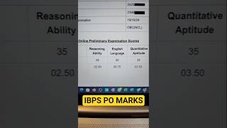My IBPS PO Prelims Scorecard 2024🔥+23 Marks Above Cut off⚡️ #ibps #ibpspo #scorecard #prelims