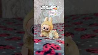 Miss. Jelly Tot does a LABUBU Unboxing! ❤️🥰 #shorts #hamsters #pets #pet