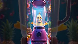 Cute & Funny  Banana Slip Animation for Kids | Short Cartoon Comedy #pixarstyle #kidsvideo #fruit