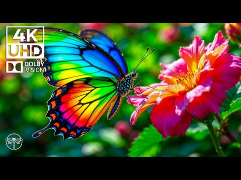 Gentle Wings 4K 🌳🪶 | Butterfly Insect Film with Healing Piano Melodies