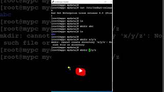 Create Directory 🤩 Within Directiry in a Single Command 🔥 | RHEL/CentOS #linux  #shorts #trending