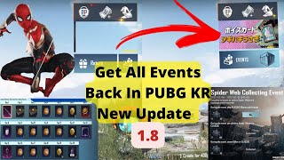How to get events back in PUBG KR NEW UPDATE 1.8 new trick || with out region change