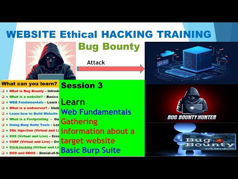 3 - Footprinting Gather Information and web fundamentals web Attack  and bug bounty session 3