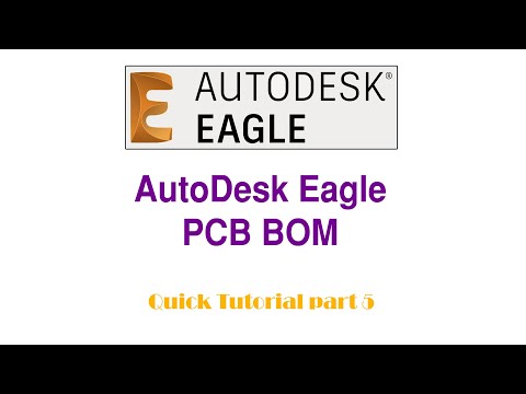 Eagle PCB designin tutorial part 5 - BOM file