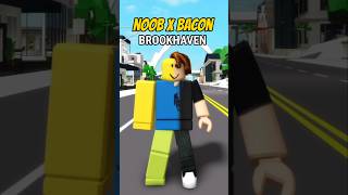 Combine NOOB X BACON In Brookhaven #shorts