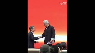 NVIDIA Jensen Huang in Tang suit and speaks in Chinese in Beijing