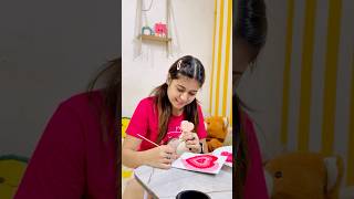 Mini Vlog Day 850 | Trying DIY Texture Art💗 #minivlog #shorts #chanrav