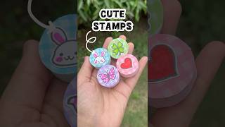 🌆DIY Cutest Handmade Mini Stamps 🦋 #diy #craft #papercraft #art #shorts