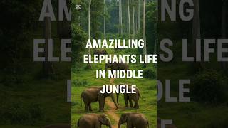 Amazing Elephants Life in Middle Jungle🐘🐘 #NatureShorts #ElephantWalk   #NaturalFauna  #JungleLife