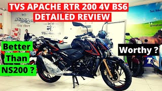 TVS Apache RTR 200 4V BS6 | Detailed Review |2021 New Price| Buy or Not| #apache2004v #tvs #rtr2004v