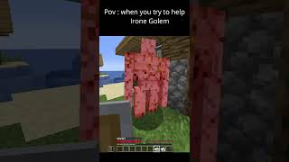 Pov : When You Try To Help Iron Golem #minecraft #bestminecraftclips #minecraftmeme #meme