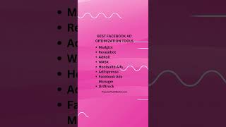 BEST FACEBOOK AD OPTIMIZATION TOOLS. #techtrends#techtips#techreview#tech#technology#futuretech